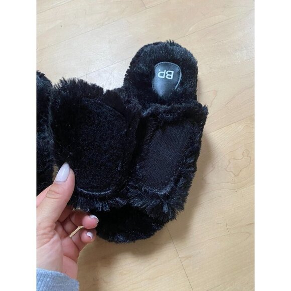 BP Slippers  "Fawn" adjustable Nordstrom black Womens Size Medium (7-8) - Picture 3 of 6